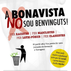 Imatge del cartell de la concentració de rebuig contra l'acte de Vox a Bonavista.