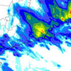 Imagen de la lluvia acumulada entre el miércoles y jueves en Cataluña.