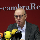 El president de la Cambra de Reus, Isaac Sanromà, en roda de premsa el 19 de desembre del 2018.