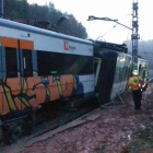 Imatge del tren accidentat el 20 de novembre del 2018.