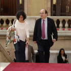 El líder del PSC, Miquel Iceta, arriba al Parlament pel ple extraordinari sobre la seva designació com a senador.