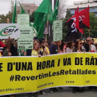 Imatge de la manifestació d'ensenyament a Tarragona.