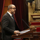 El conseller d'Interior, Miquel Buch, al Parlament.