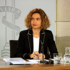 La ministra de Política Territorial y Función Pública, Meritxell Batet, en la rueda de prensa posterior al Consejo de Ministros.