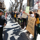 imagen de la protesta animalista en la Rambla Nova de Tarragona.