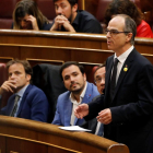 Jordi Turull promete el cargo en el Congreso de los Diputados.