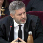 L'advocat de Junqueras i Romeva, Andreu van den Eynde, durant el seu informe final al judici de l'1-O al Tribunal Suprem.