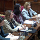 Imagen general de las peritas Maria del Carmen Tejera, Sara Izquierdo, Teresa Cecília Hernández y Mercedes Vega declarando en el Supremo.