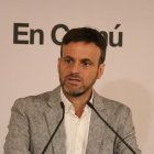 El líder d'En Comú Podem, Jaume Asens, en una roda de premsa.