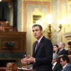 El líder del PSOE, Pedro Sánchez, aquest dilluns 22 de juliol a la sessió d'investidura al Congrés dels Diputats.