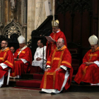 Els eclesiàstics en la beatificació del doctor Marià Mullerat i Soldevila a la Catedral de Tarragona, entre ells el cardenal Angelo Becciu.