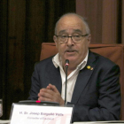 El conseller de Educació, Josep Bargalló, durante su comparecencia en el Parlament.