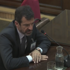 El comissari de Mossos Ferran López durant la seva declaració al Tribunal Suprem.