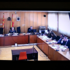 Captura de pantalla del senyal institucional de l'Audiència de Tarragona durant la lectura d'un veredicte el 16 d'octubre del 2019