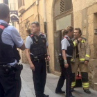 Els Mossos d'Esquadra intervenint per un incident a la Part Alta de Tarragona.