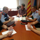 L'alcalde Kenneth Martínez i el regidor de Festes Christian Soriano es reuneixen amb Policia local del Vendrell i Mossos d'Esquadra.