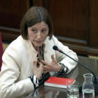 La expresidenta del Parlament, Carme Forcadell, durante su declaración.