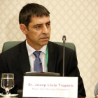 Plano medio del exjefe de los Mossos Josep Lluís Trapero en la comisión de investigación sobre los atentados.