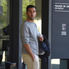El jugador del Deportivo Íñigo López después de ser puesto en libertad con cargos