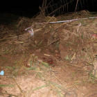 Imatge de la zona de la Pobla de Mafumet on s'ha trobat el cos d'un home que podria ser un dels desapareguts per la llevantada a la Conca del Barberà. Publicada el 27 d'octubre del 2019 (horitzontal)