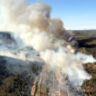 Pla general de l'incendi de vegetació forestal de Maials.