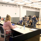 Roda de premsa sobre les noves mesures del Procicat amb representants del Govern i els alcaldes de Tortosa, Amposta i Roquetes.