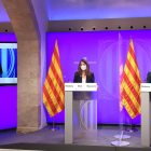 Pla general de la consellera de Presidència, Meritxell Budó, i el vicepresident de la Generalitat, Pere Aragonès.