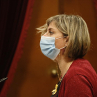 La consellera de Salut, Alba Vergés, durante el pleno del Parlament.