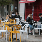 Imatge de la terrassa d'un bar de la Zona Alta de Lleida