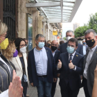 El presidente de la Generalitat, Pere Aragonès, en su llegada al Teatre Metropol de Tarragona.