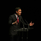 El presidente del gobierno español, Pedro Sánchez, durante su intervención.