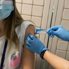 Vacunació de personal sanitari a Saragossa.