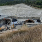 Imagen de la cara sur, en la zona de Valls, del túnel del A-27.