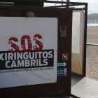Pancarta de l'Associació Xiringuitos Platges de Cambrils.