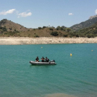 Los Mossos d'Esquadra participando en la investigación al pantano de Siurana.