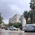 El carrer Manuel de Falla inundat.