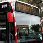 Imagen de archivo de uno de los autobuses de la EMT con la señalización de Fuera de servicio.