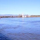 Plano general del río Ebro a su paso por Amposta.