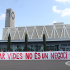 Imagen de archivo de una protesta de los trabajadores del 112 delante del edificio de emergencias de Reus.