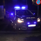 Imagen del coche de la Policía Nacional en el cual se ha marchado Badaoui cabe en el CIE de Barcelona.