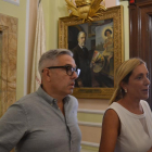 El concejal de Seguridad Ciudadana de Valls, Enric García, y la alcaldesa, Dolors Farré.