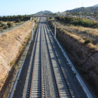 Imatge d'un tram del Corredor al seu pas per Vandellòs.