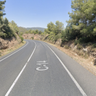 Tramo de la carretera cercano al punto del accidente.