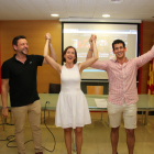 El PSC celebrant la victòria del partit a Tarragona.