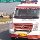Imagen de archivo de una ambulancia en Nueva Delhi.