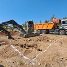 Imatge de les obres a la mina del barri Fortuny