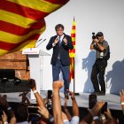 L'expresident Carles Puigdemont en la seva reaparició a Catalunya.