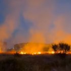 Part de l'incendi al descampat de Bonavista.