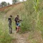 Tres participants durant el Bioblitz diürn