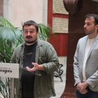 El portaveu i el conseller d’ECP, Jordi Collado i Toni Carmona, en una roda de premsa de la setmana passada.